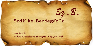 Szőke Bendegúz névjegykártya